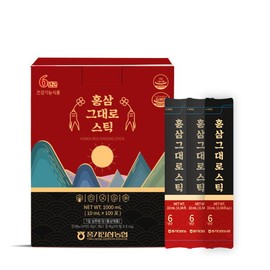 Hwangpungjeong Punggi Ginseng Nonghyup 6-year-old red ginseng stick 10ml x 100 packets / 황풍정  풍기인삼농협 6년근 홍삼그대로 스틱 10ml x 100포