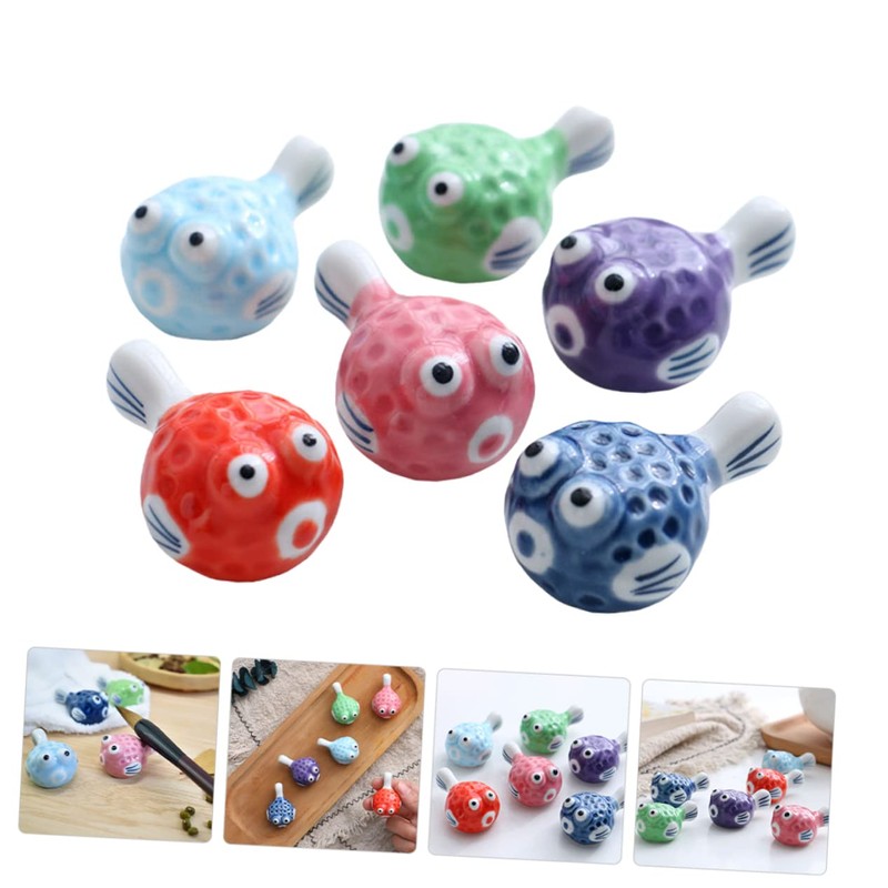 Cabilock Table Stand 6 Chopstick Rest for Puffer Fish Japanese