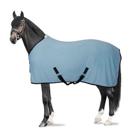 HORZE Mesh Horse Breathable Cooling Sheet with Faux Fur Lining - Corydalis Light Blue - 72 in