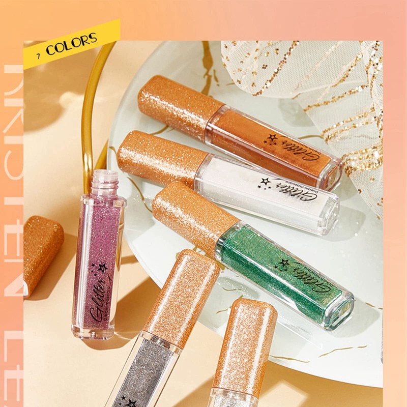 HERBENJOY Glitter Shimmer Mascara, Long-Lasting Diamond Sparkle Water Base Lashes