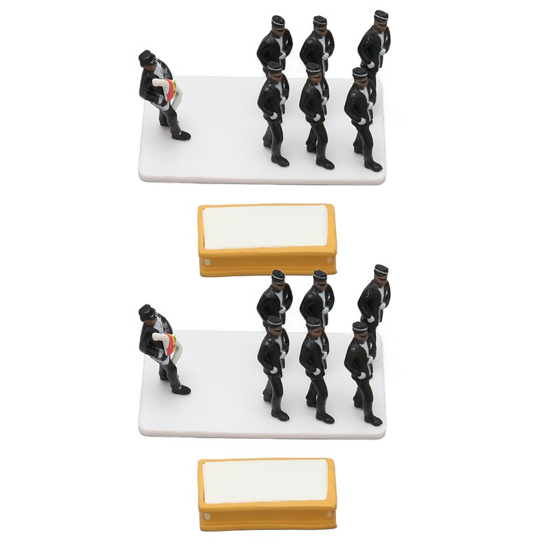 Coffin Dance Model Funeral Action Figures Coffin People Figurines Set