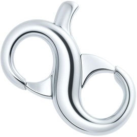 Pndeyo 925 Sterling Silver Lobster Claw Clasps, Double Opening Necklace Bracelet Extender, Jewelry Clasps and Closures for Necklace Bracelet Anklet Pendant Keychain DIY Craft Making