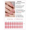 Semi Cured Gel Nail Strips, Jelly Carol Pink 20pcs Adhesive