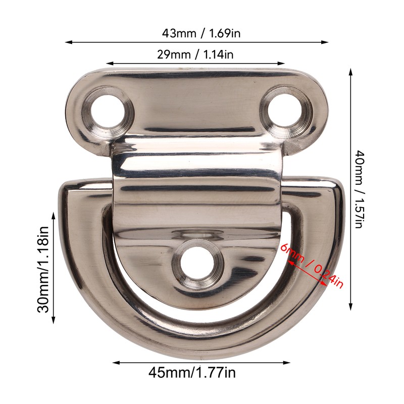 4 Sets Stainless Steel Folding Pad Eye Polishing Rustproof D