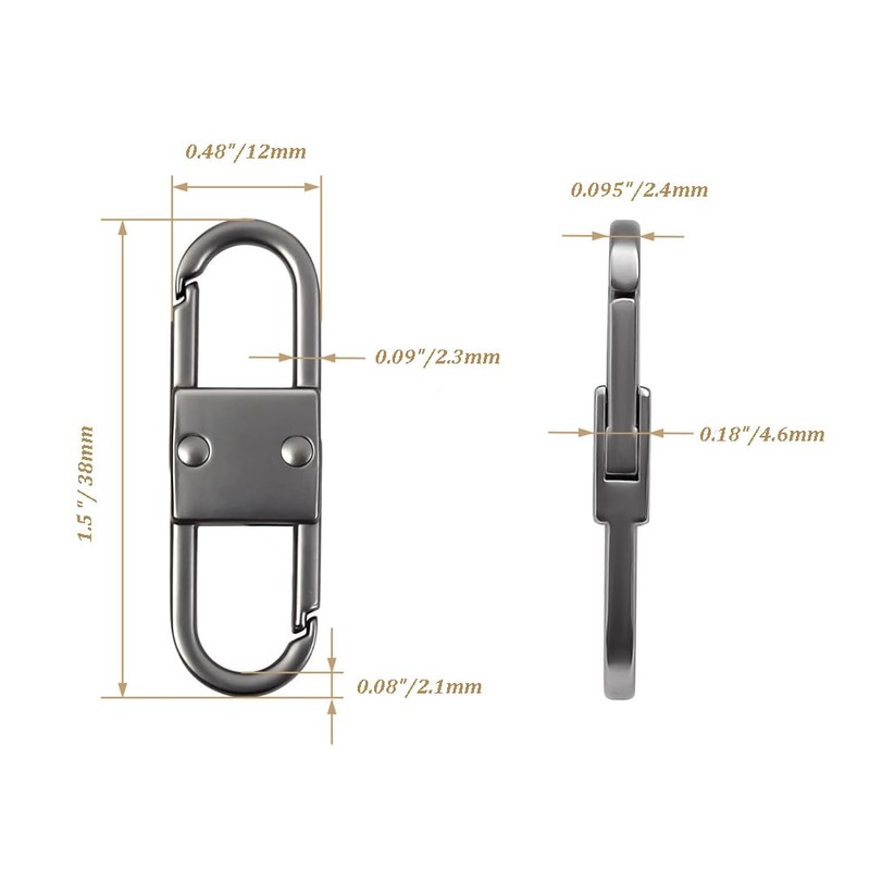 Aemoe Double Opening Mini Carabiner Zipper Clip Zipper Pull Replacement,