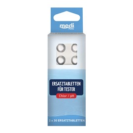 mediPOOL - Ersatztabletten für pH-Wert und freies Chlor, 2x 30 Stück