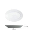 Saturnia Tivoli Oval Plate 28 8003342090014 White 280×37×190mm