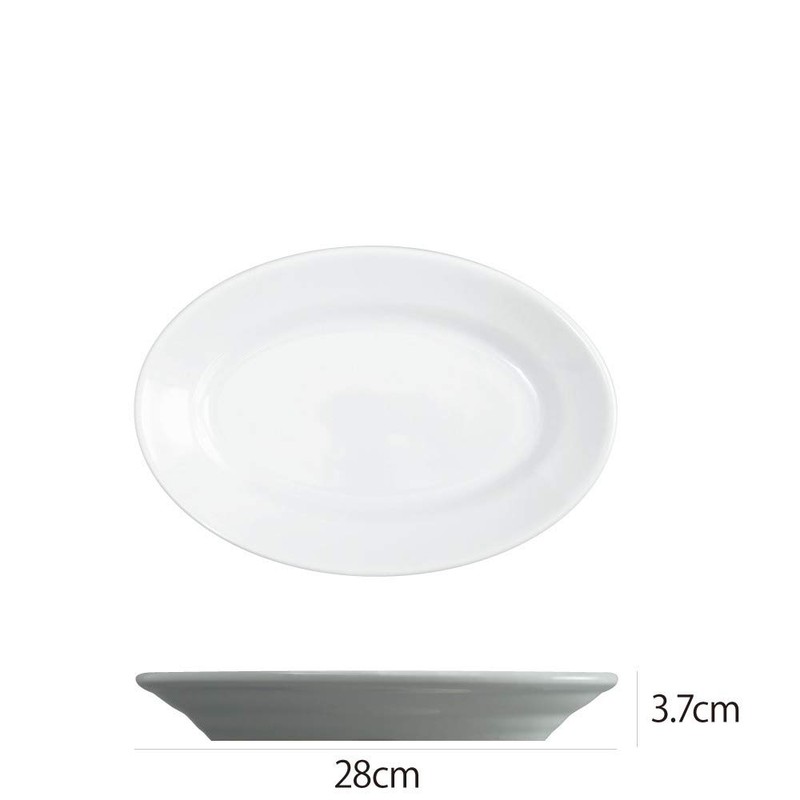 Saturnia Tivoli Oval Plate 28 8003342090014 White 280×37×190mm