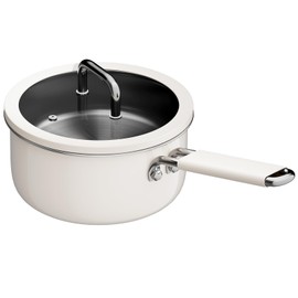 Stackbear Tri-Ply Stainless Steel Sauce Pan, 1.5 Quart Saucepan with Lid, Cooking Pot for All Cooktops, Stainless Steel Pot for Home, Kitchen or Restaurant, PTFE & PFOA Free