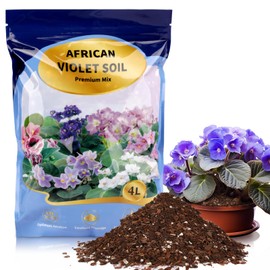 Omitgoter African Violet Potting Soil Mix 4qt, Pre-Mixed Acid Soil Ideal for African Violets to Ensure Optimal Nutrient Uptake and Vibrant Blooms