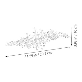 Baluue Rhinestone Bridal Headband Comfortable Wedding Hair Vine for Women Handcrafted Headpiece with Sparkling Design Elegant Bride Hair Accessory for Special Occasions