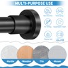 ZYRW Black Shower Curtain Rod 36-68 Inches (3-5.6ft) Non Rust