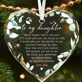 Daughter Christmas Ornaments 2025 - Daughter Ornament - Daughter Gifts from Mom, Gifts for Daughter, Glass Daughter Ornament 2025