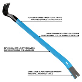 OX Tools Pro 21-Inch Handy Bar - Heat Treated Forged Steel & Powder Coated Finish