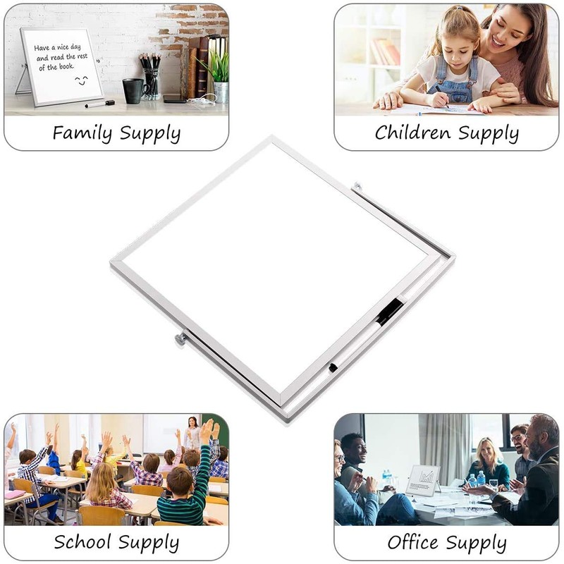 DOEWORKS Small Magnetic Whiteboard Desktop Whiteboard, Portable Drywipe Whiteboard Easel