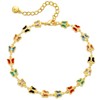 Yumikoo 18k Gold Plated Anklet Butterfly Cubic Zirconia Ankle Bracelets