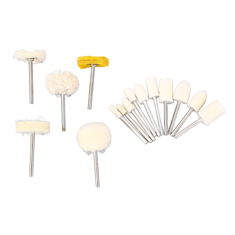 50Pcs Wool Felt Mandrel Mounted Grinding Polishing Wheel Buffing Wheel