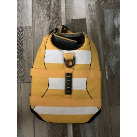 Mklhgty Dog life jacket vest yellow size XS with rescue handle