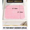 HITSLAM Square Shower Mat Non Slip Anti Mould, 53 x