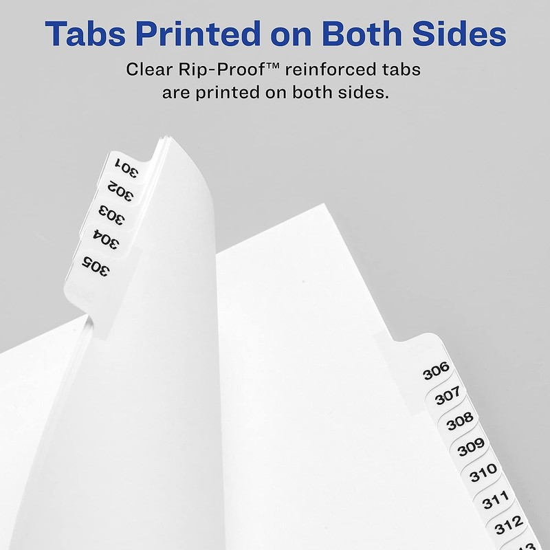 Avery Avery-Style Bottom Tab Dividers, 26-Tab, Legal Exhibit 1-25, 8.5