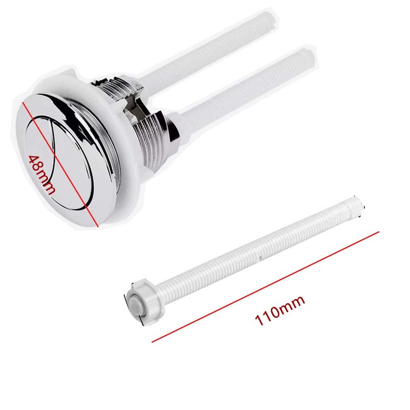 2 Pcs Standard 38 mm Toilet Buttons with Four Rods