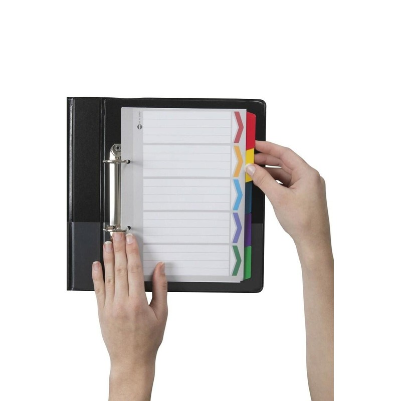 Marbig Indices & Dividers 5 Tab Reinforced A5 Colour