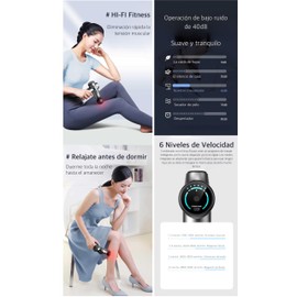 Muscle Massage Gun, Cervical and Back Massager, Foot and Facial Massager, 8 mm, AI Chip