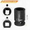 sourcing map 2pcs 6 Point Impact Socket 17mm Metric Socket