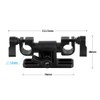 CAMVATE 360° Swivel Adjustable 15mm Dual Rod Clamp for Camera