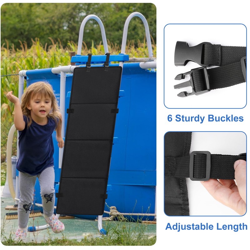 Adnee 600D Oxford Cloth Pool Ladder Protector Cover, 47.5''x16''Pool Step