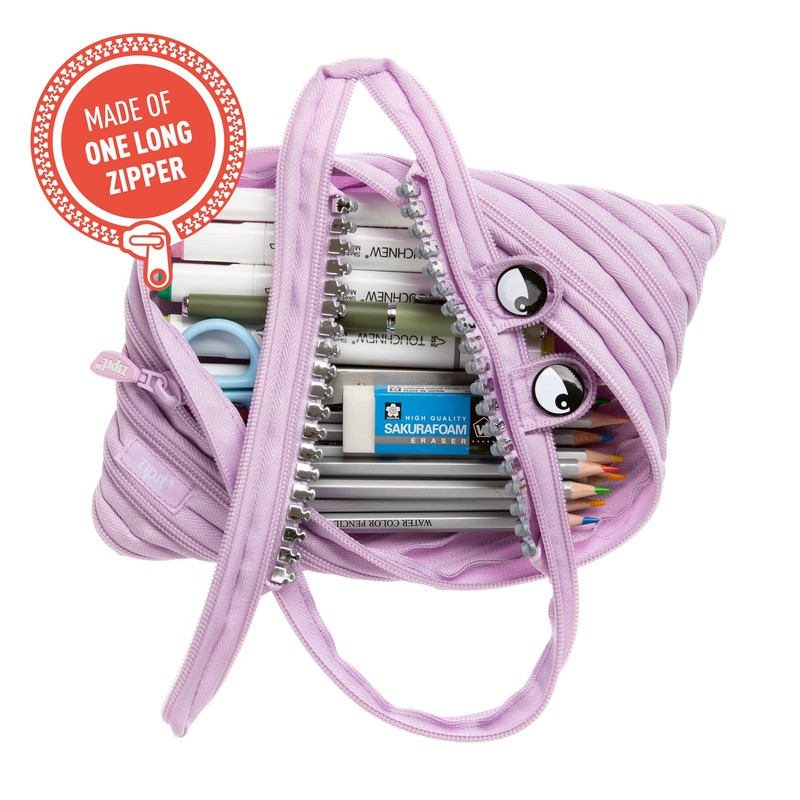 ZIPIT Grillz Pencil Case for Girls, Extra Large Pencil Case