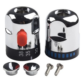 Laroal A Pair of Thermostatic Hot and Cold Mixer Taps Parts Shower Valve Control Handle Shower Mixer Taps Faucet Valve Handle Control Knob