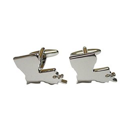 Kiola Designs Louisiana State Map Shape Cufflinks