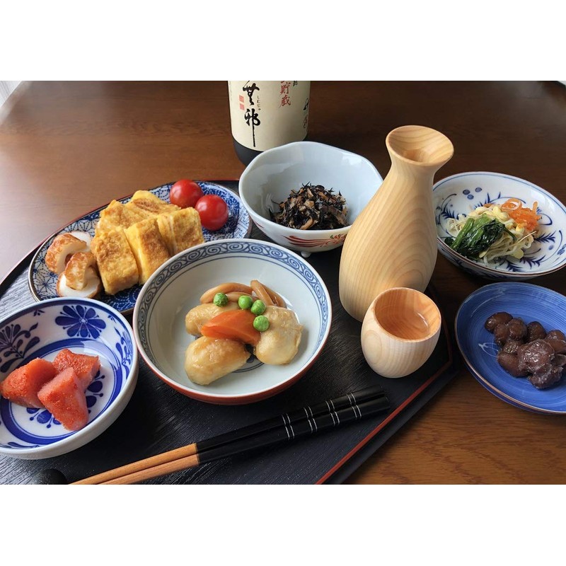 EDOYA Hinoki Wood Sake Cups (Set of 5) Made in