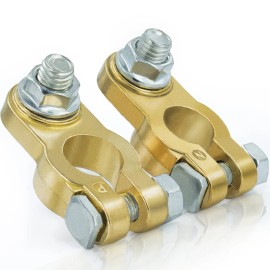 Keeroarin 1 Pair Battery Terminal Connector, Heavy Duty Cable End Connector Compatible ...