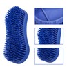 NIYATA 2Pcs Horse Grooming Brush,Blue Horse Brushes for Grooming,Equestrian Massage