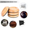 4Pcs Beech Wood Round Piano Foot Pads Set Upright Piano