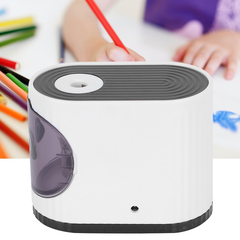 Electric Pencil Sharpener Classroom Cartoon Stationery Auto Stop for Kids