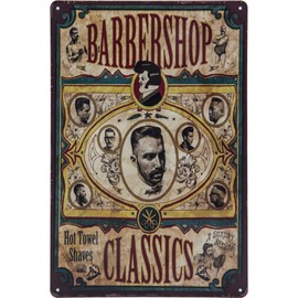 30 x 20 cm Tin Sign - Barber Shop - Hairdresser Decorative Sign