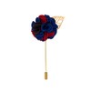 Knighthood Bunch Flower with Golden Leaf for Suit Royal Blue