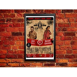 ZanzibarLand NXT Takeover Dallas Sami Zayn Vs Shinsuke Nakamura Main Event Vintage Wrestling Poster (11" X 17")