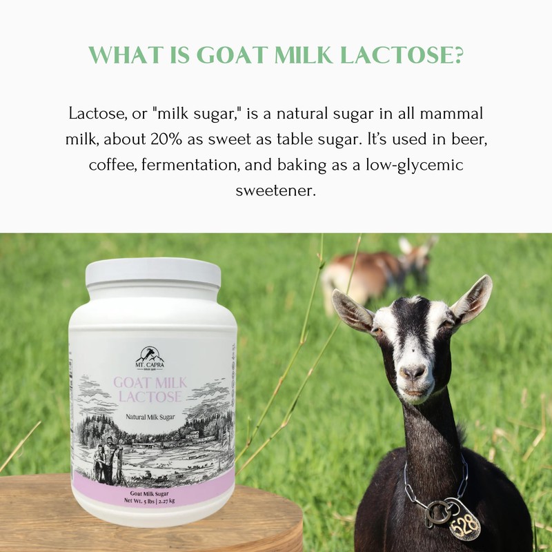 Mt. Capra Goat Milk Lactose | Natural Milk Sugar from