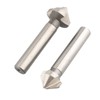 HALJIA 6 pcs 90 Degree 3 Flutes HSS Countersink Drill