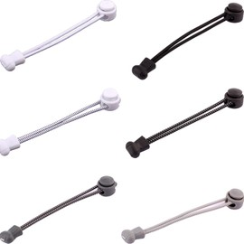Lsydgn Pack of 6 Elastic Shoelaces Without Tying Shoelaces Quick Release Shoe Laces Without Tying 100 cm Sports Shoelaces with Quick Release Elastic Laces Round Suitable for Everyone, as shown in the