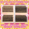 Calphdiar Lash Clusters 40D+60D+80D+100D Eyelash Clusters 474PCS Individual Lashes D