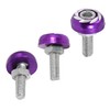 uxcell Purple Silver Tone License Plate Bolts Screws Car Ornament
