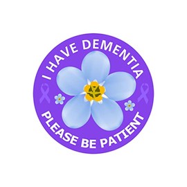 inking house Dementia Awareness Iron On Transfer Design for Fabrics, 1 Piece, 5.7 CM X 5.7 CM