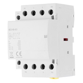 sourcing map AC Contactor 63A 4 Pole 2NO 2NC 110V Load and Lighting Circuit Control DIN Rail Mount