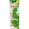 Geneva "Leader" Keepsake Name Meaning Bookmark with Bible Verse and