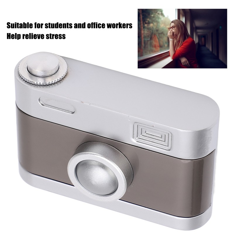 Camera Shaped ADHD Push Slider Toy Adult Metal Press Click